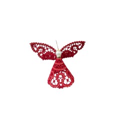Ornament îngeraș din dantelă brodată